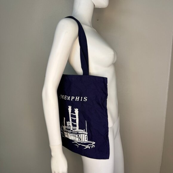 Vintage 1980s/90s Memphis River Boat Tote Bag - Picture 2 of 4